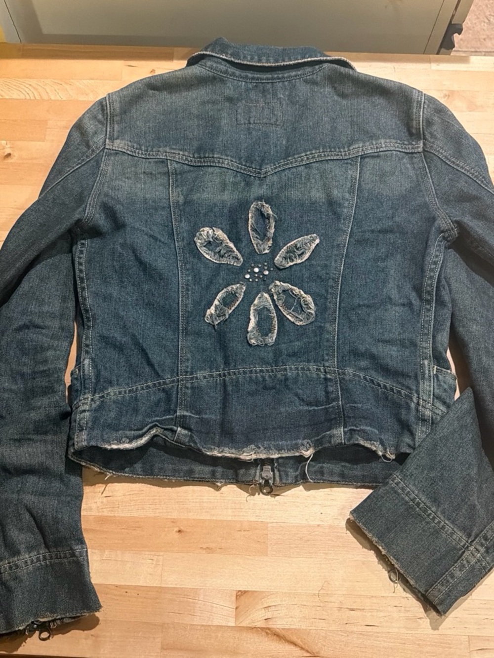 Calvin Klein Jeans Women’s Distressed Denim Jacket - Blue